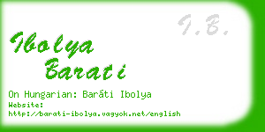 ibolya barati business card
